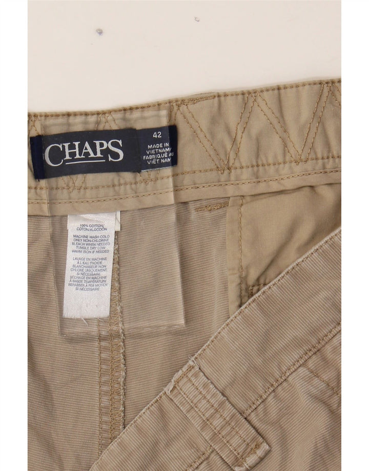 CHAPS Mens Cargo Shorts W42 2XL Beige Cotton Vintage Chaps and Second-Hand Chaps from Messina Hembry 