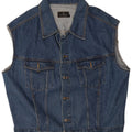 Gilet in denim vintage da uomo UK 46 3XL blu