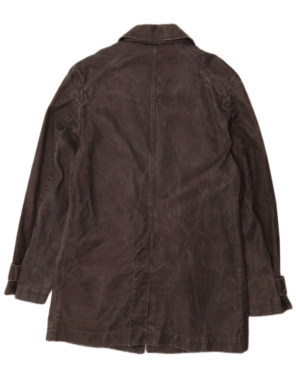 Cappotto in denim da uomo Dkny UK 36 piccolo ramiè nero