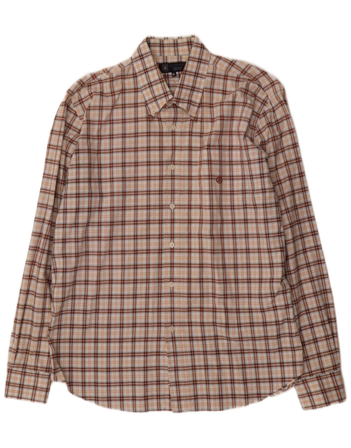Camicia da uomo Ivy Oxford XL in cotone a quadri marrone