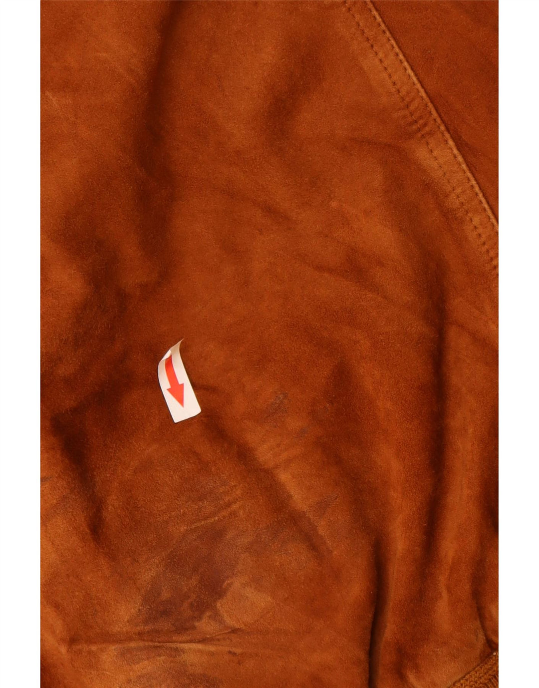 Giubbotto bomber vintage in pelle scamosciata da uomo IT 56 3XL in pelle marrone