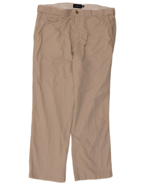 Pantaloni chino dritti Marks & Spencer da uomo blu Harbour W38 L31 Beige