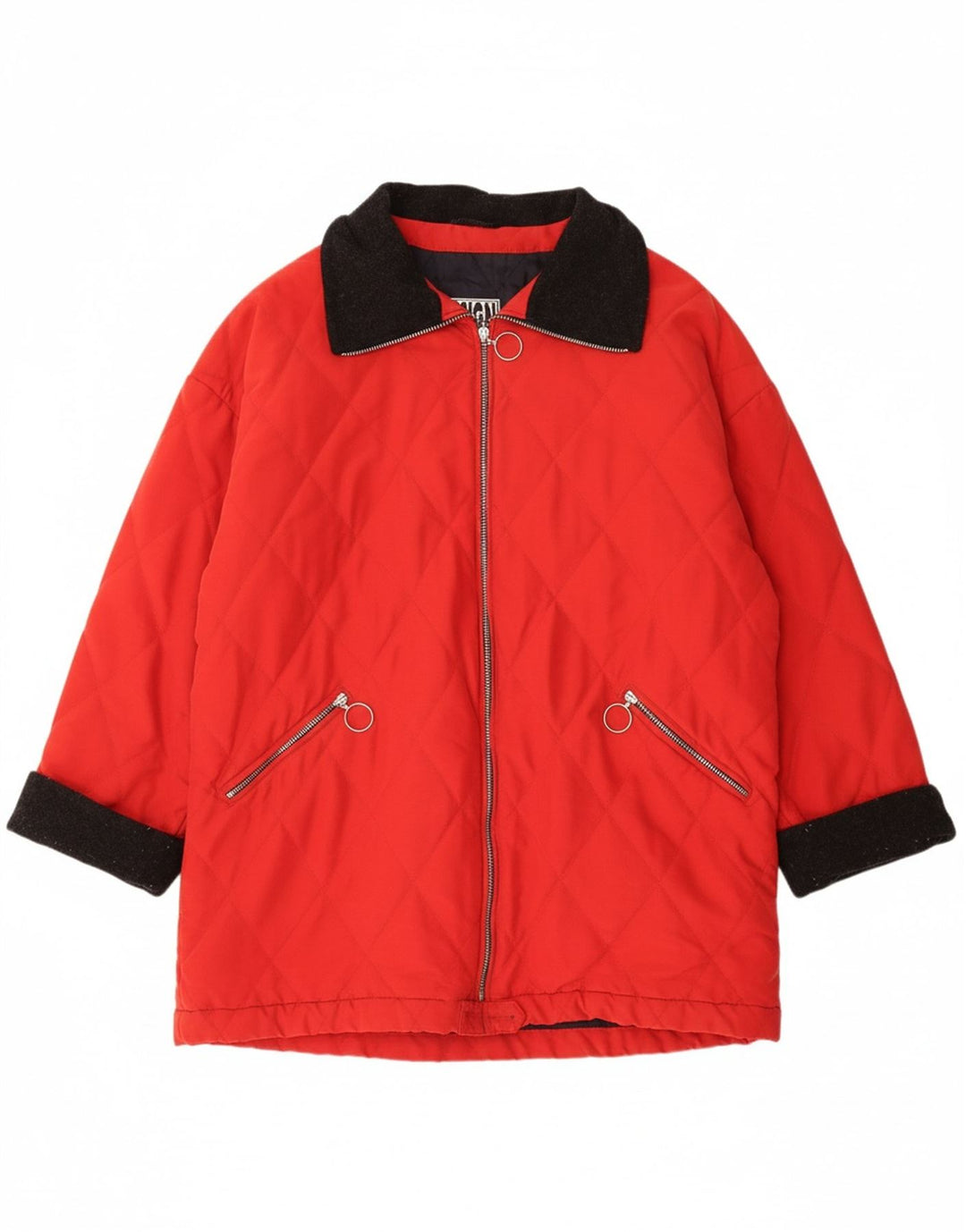 VINTAGE Womens Oversized Overcoat EU 42 Large Red