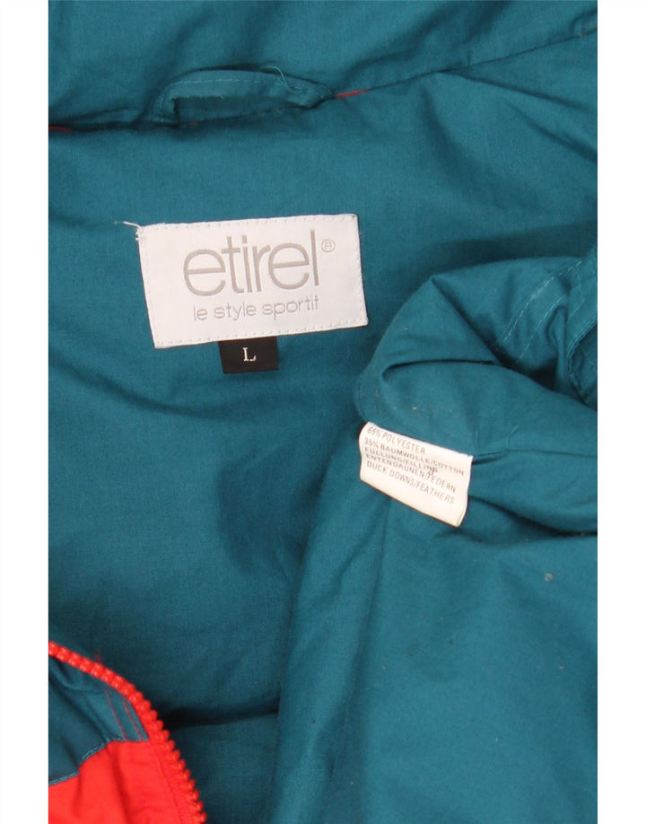 Giacca imbottita con cappuccio da uomo Etirel UK 40 Large Red Colourblock invernale