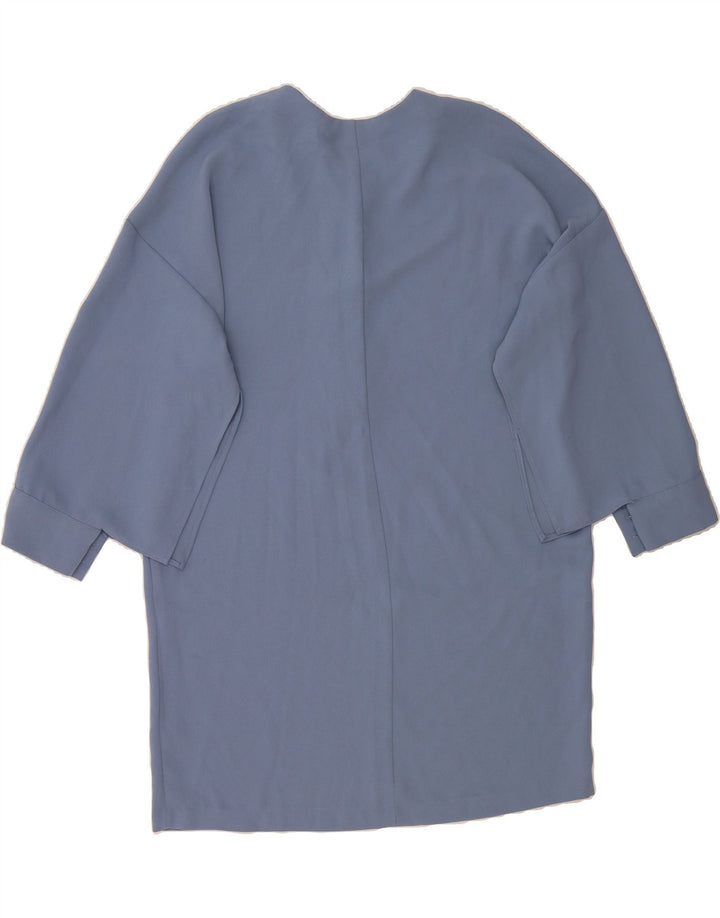 ZARA Womens Oversized 3/4 Sleeve Shift Dress UK 16 Large Blue Vintage Zara and Second-Hand Zara from Messina Hembry 