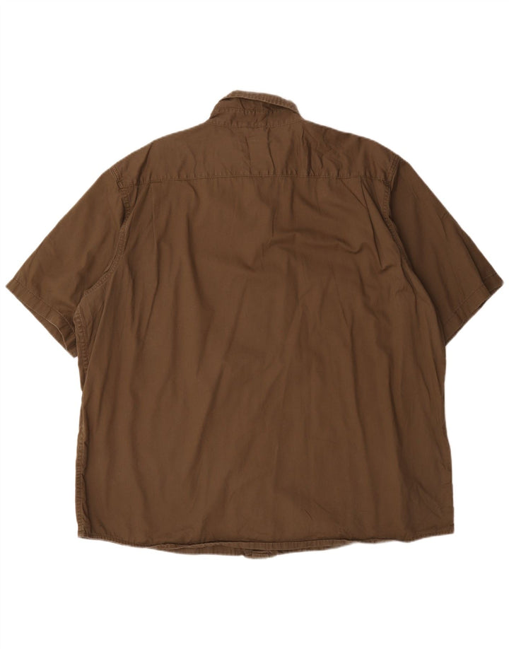 Camicia a maniche corte da uomo Wrangler 2XL cotone kaki