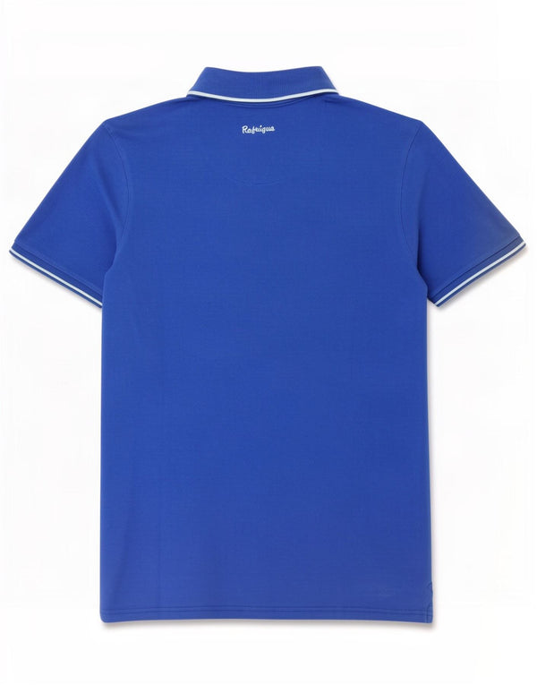 Polo da uomo Refrigue piccola in cotone blu
