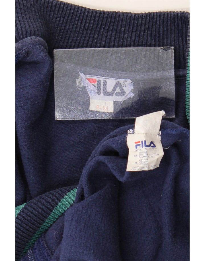 Giacca da ginnastica da uomo con vestibilità ampia grafica FILA in cotone blu navy medio