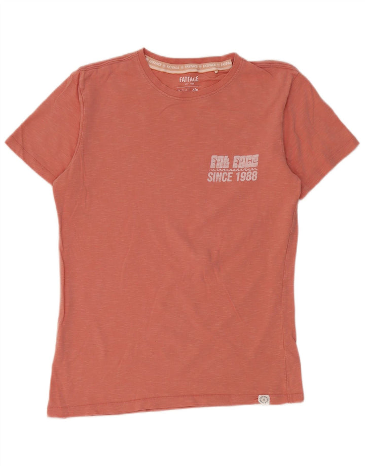 T-shirt grafica regolare da uomo Fat Face Top piccola in cotone rosa