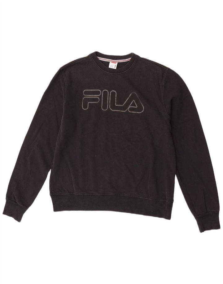 Felpa grafica da donna Fila IT 42 cotone medio nero