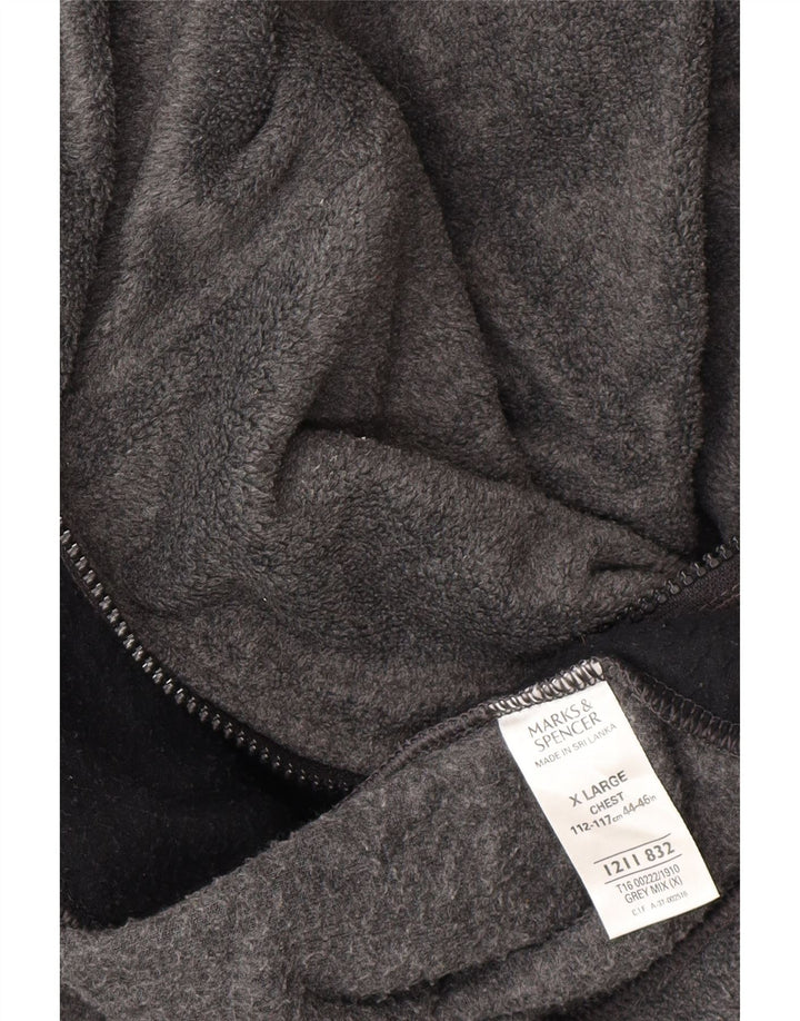Giacca in pile da uomo Marks & Spencer UK 42 XL Poliestere grigio