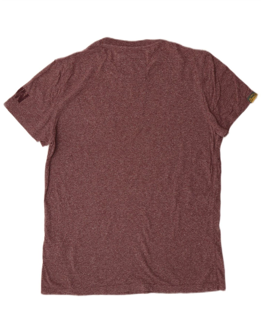 T-shirt grafica da donna Superdry Top grande in cotone chiazzato marrone