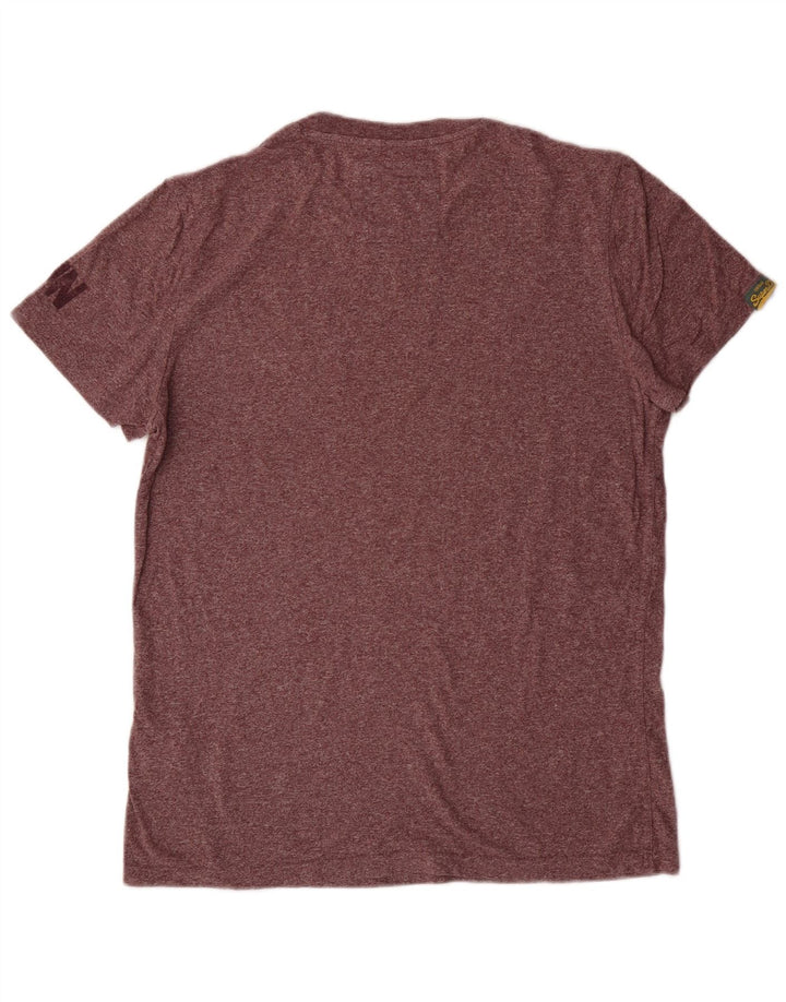 T-shirt grafica da donna Superdry Top grande in cotone chiazzato marrone