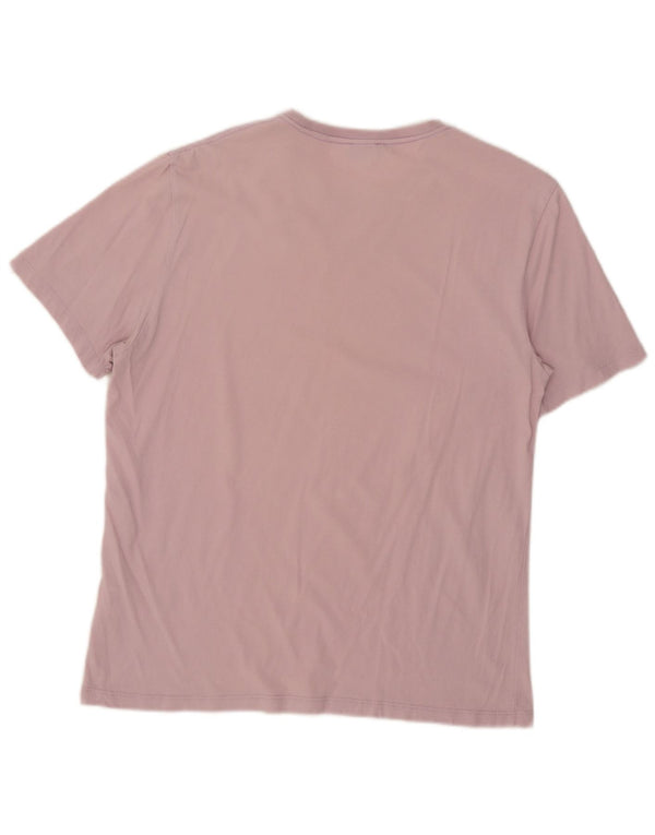 Reiss Womens T-Shirt Top UK 16 Large Pink Cotton