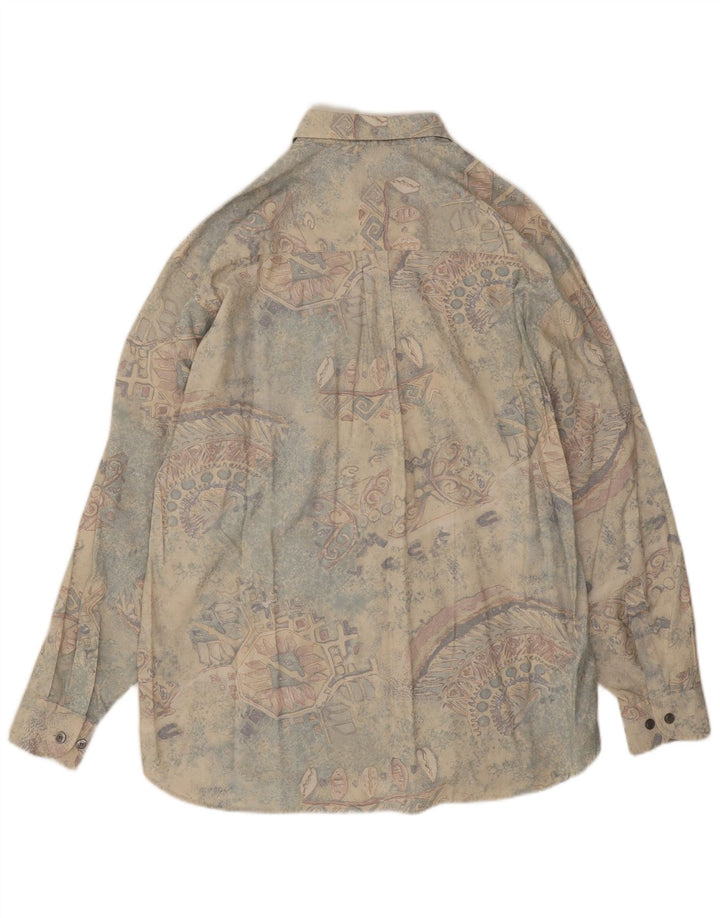 Club D'Amingo Camicia da uomo con motivo astratto taglia 41/42 grande multicolore
