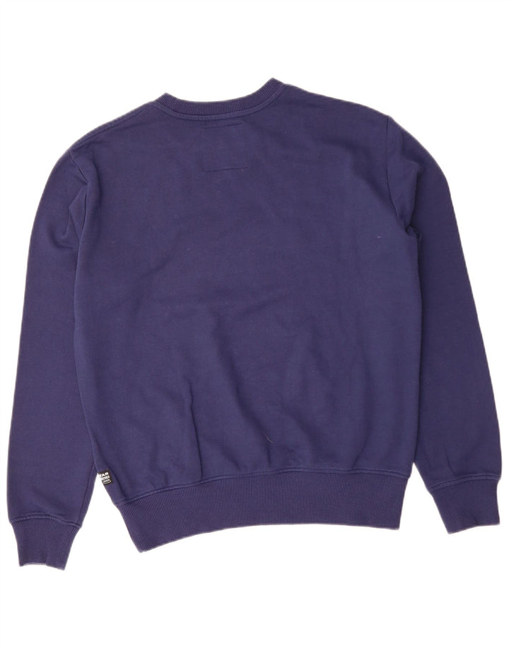 Felpa grafica da uomo G-STAR Maglione piccolo in cotone blu navy