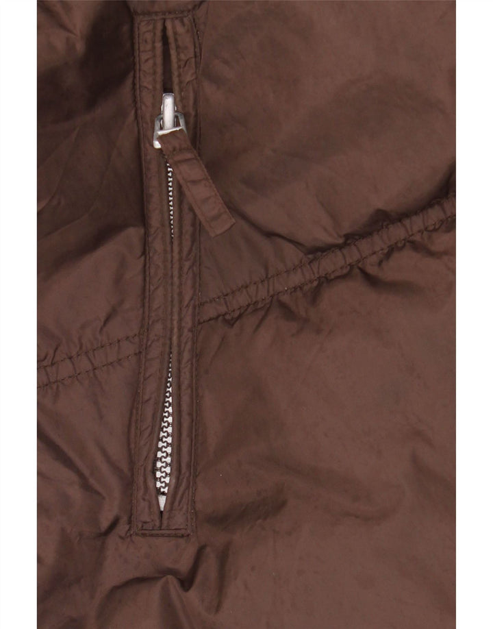 ELLESSE Giacca imbottita da uomo UK 42 XL Marrone Poliammide