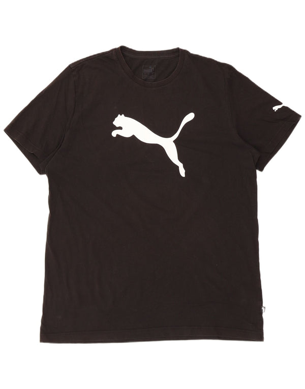 T-shirt grafica da uomo PUMA Top XL in cotone nero