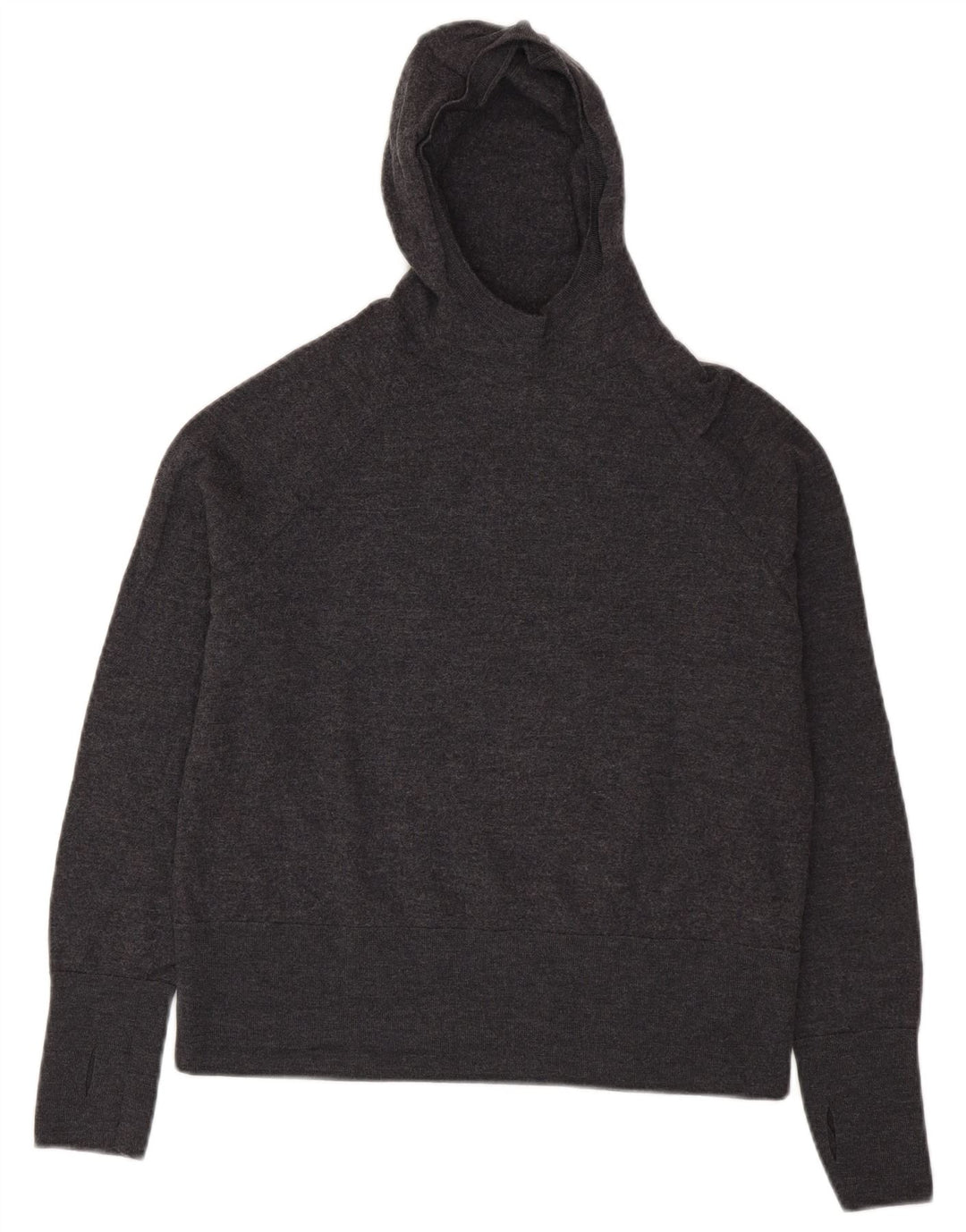 Maglione corto con cappuccio da donna Cos UK 14 Lana grigio medio