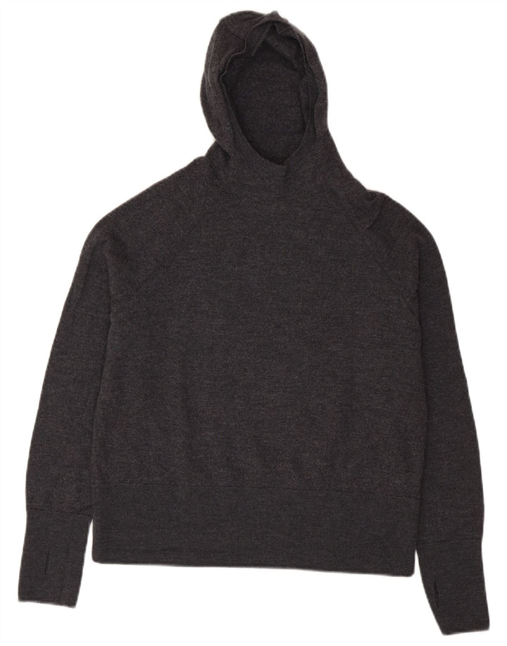 Maglione corto con cappuccio da donna Cos UK 14 Lana grigio medio