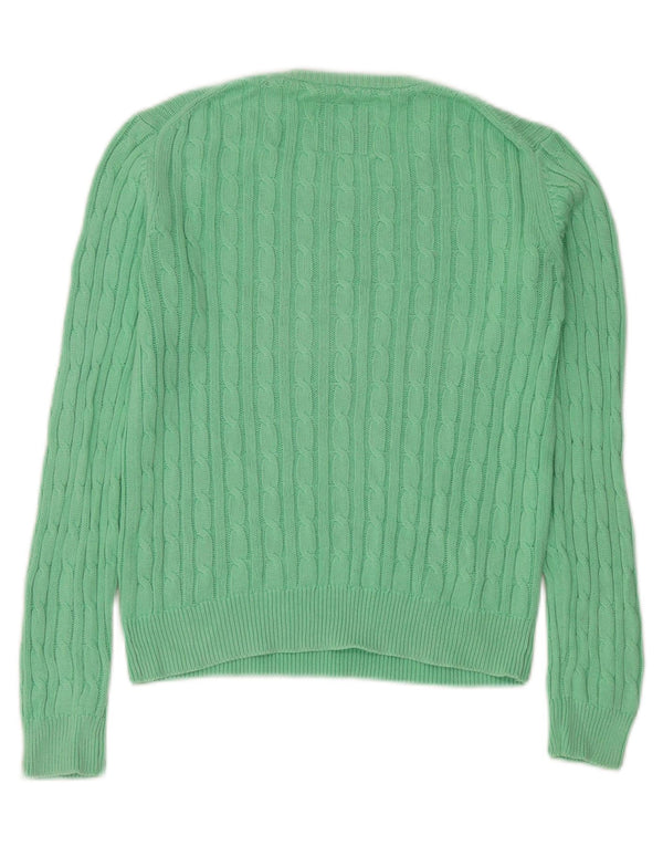 Maglione maglione girocollo oversize da donna Jack Wills UK 10 piccolo verde