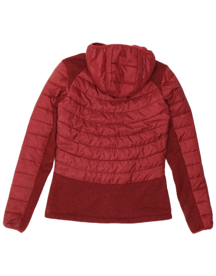 Giacca imbottita da donna JACK WOLFSKIN UK 8/10 Small Borgogna Colorblock