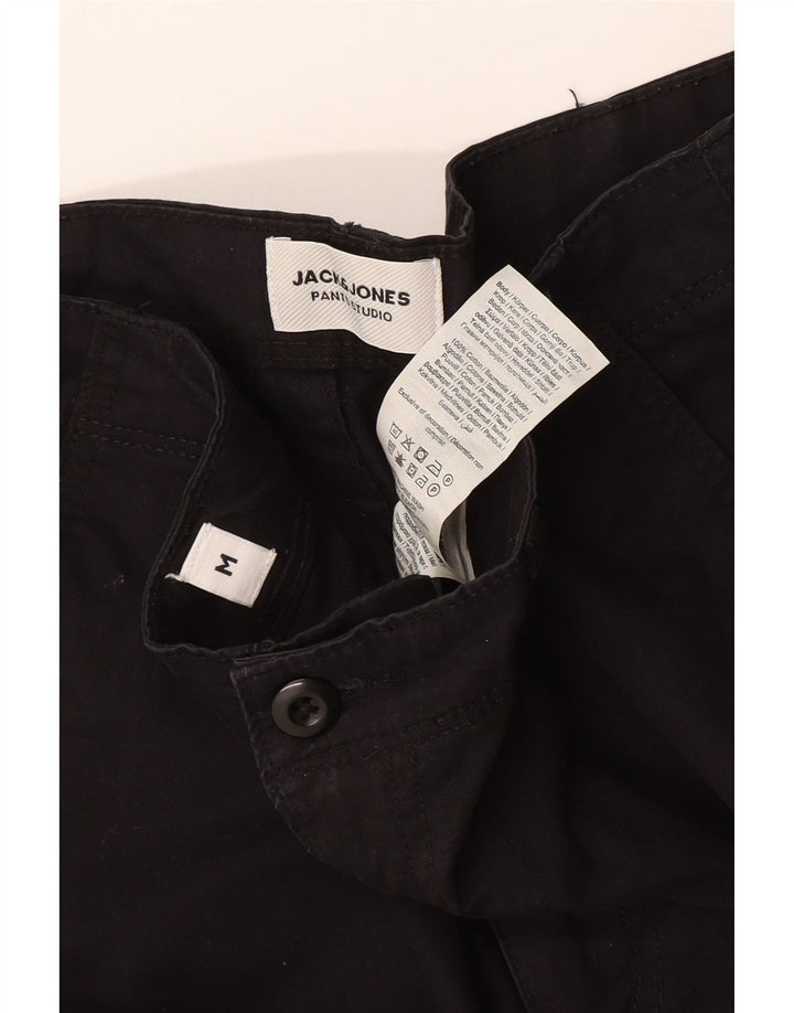 Pantaloncini cargo da uomo Jack & Jones medi W32 cotone nero