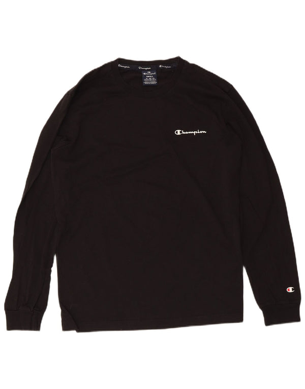 CHAMPION Top da uomo a manica lunga piccolo in cotone nero