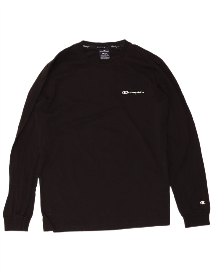 CHAMPION Top da uomo a manica lunga piccolo in cotone nero