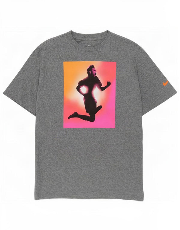 T-shirt grafica Nike da bambino, 13-14 anni, XL, cotone mélange grigio