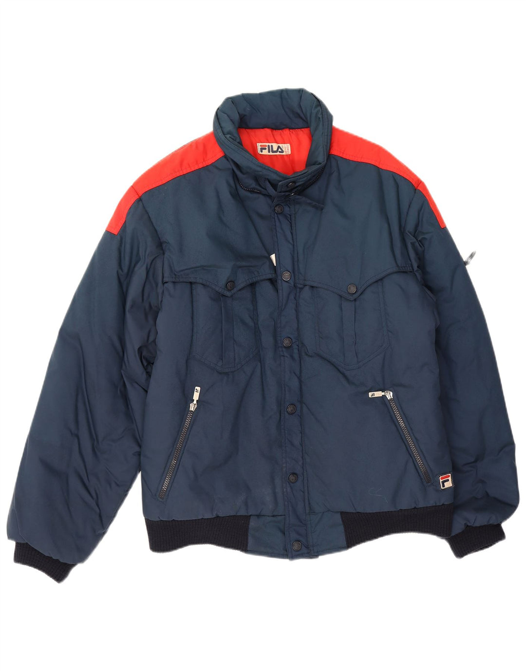 Giacca imbottita da uomo Fila IT 52 XL Blu navy Colourblock in poliammide