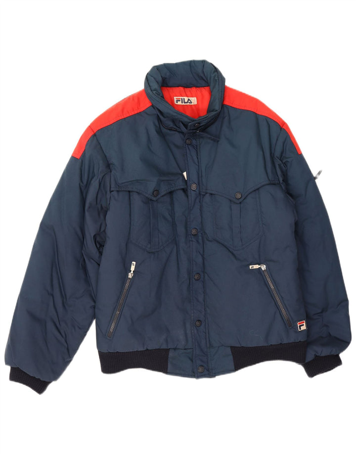 Giacca imbottita da uomo Fila IT 52 XL Blu navy Colourblock in poliammide