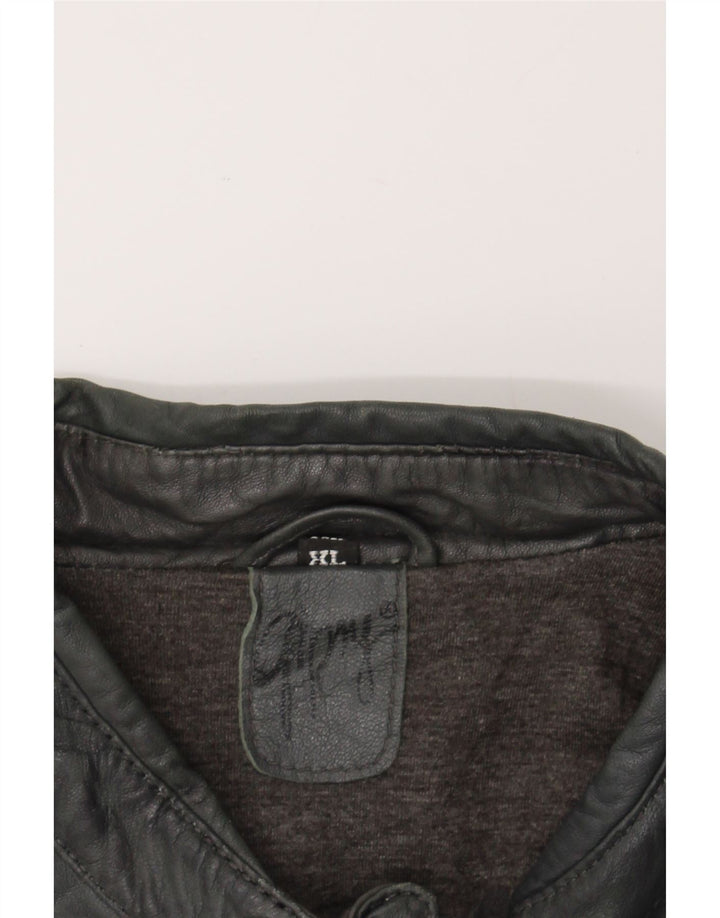 GIPSY Womens Leather Jacket UK 18 XL Black Leather Biker Vintage Gipsy and Second-Hand Gipsy from Messina Hembry 