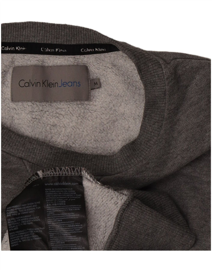 Calvin Klein Jeans Felpa grafica da uomo Maglione grigio medio chiazzato