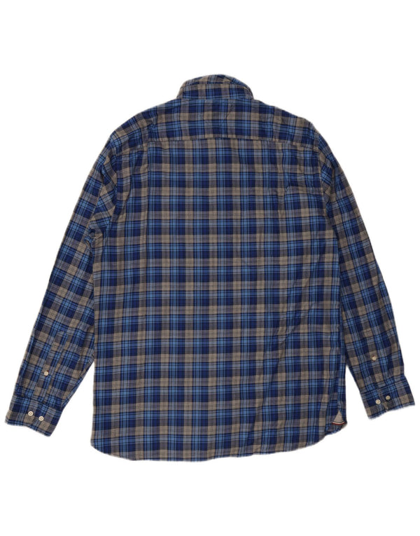 Tommy Hilfiger Camicia da uomo in flanella vestibilità regolare XL in cotone a quadri blu