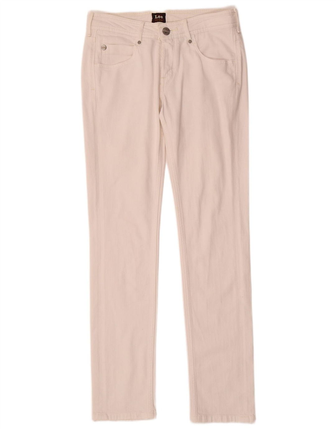 LEE Womens Amy Slim Jeans W28 L31 White Cotton