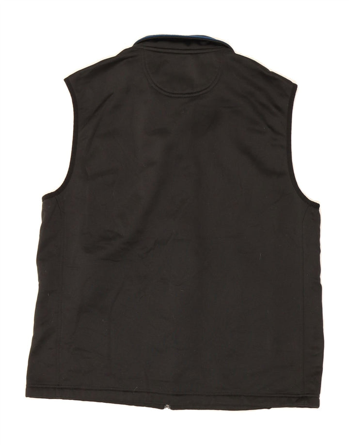 IZOD Mens Sleeveless Tracksuit Top Jacket Medium Black Polyester Vintage Izod and Second-Hand Izod from Messina Hembry 
