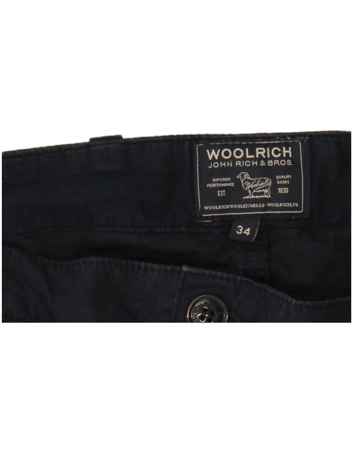 Pantaloni cargo dritti da uomo Woolrich W34 L27 Blu Navy