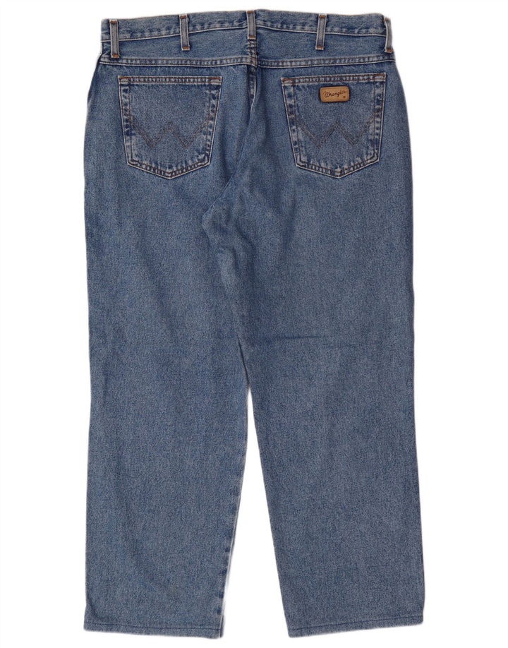 WRANGLER Mens Straight Jeans W38 L28 Blue Cotton