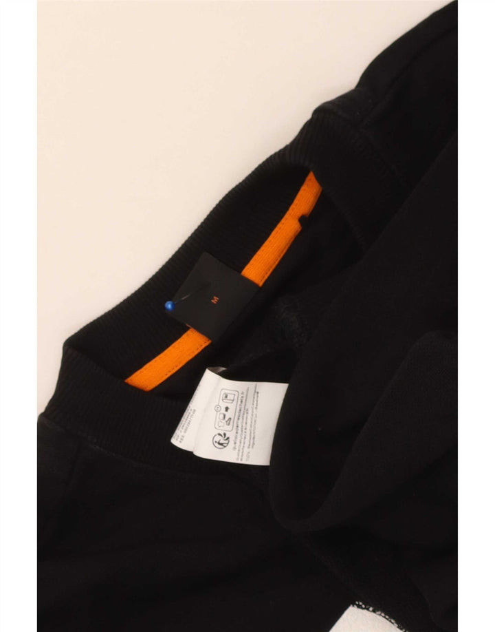 Felpa grafica da uomo Hugo Boss, maglione, cotone nero medio