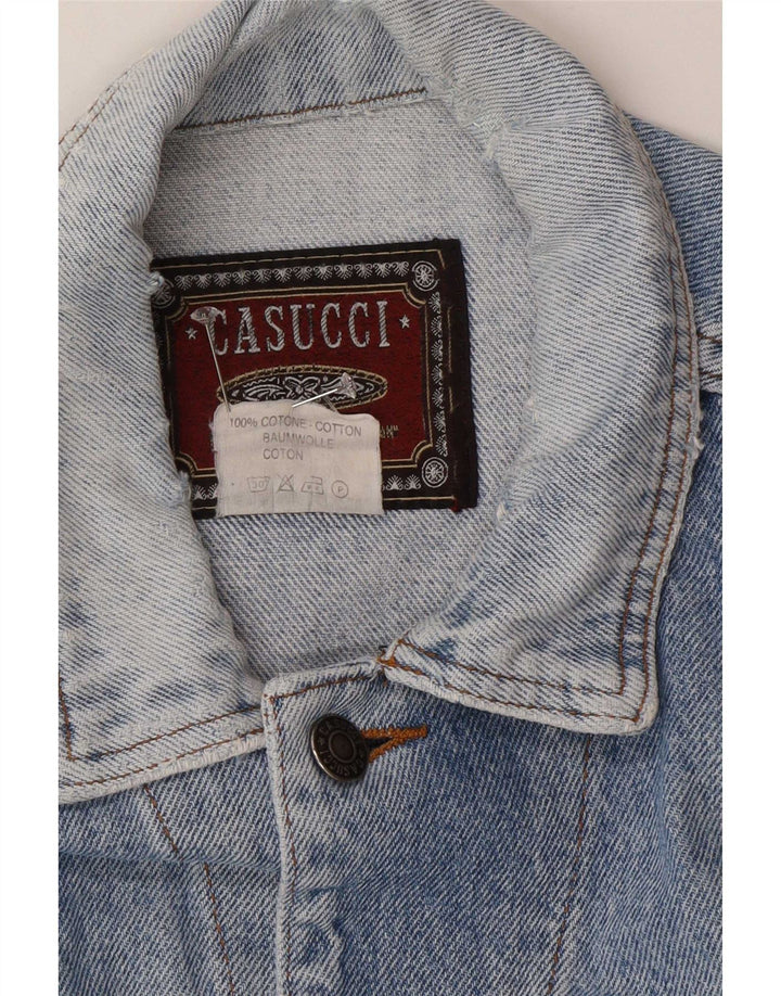 Casucci Giacca in denim da uomo UK 40 Large Blu Cotone