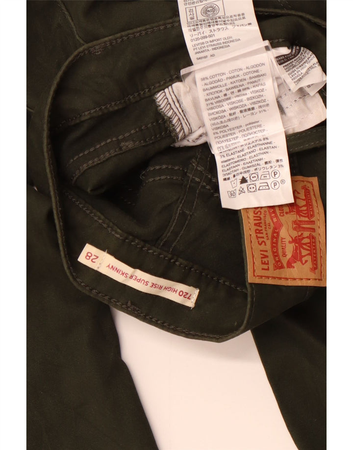 LEVI'S Pantaloni casual super skinny a vita alta 720 da donna W28 L30 Cachi