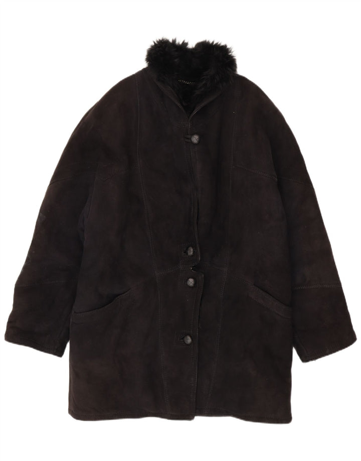 Cappotto in shearling da donna VINTAGE IT 42 Shearling medio nero