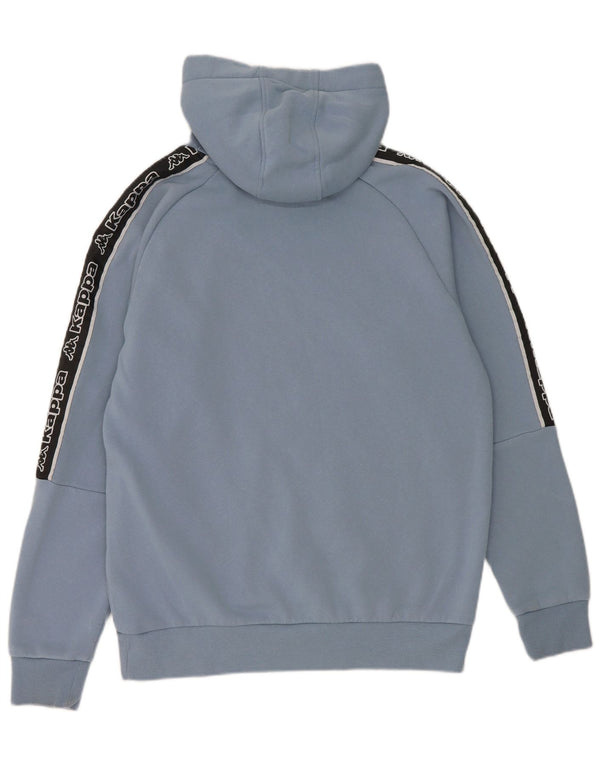 Felpa con cappuccio grafica da uomo Kappa blu medio