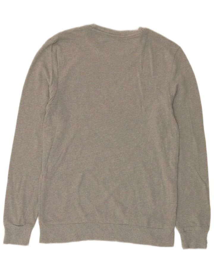 TOMMY HILFIGER Felpa grafica da uomo Maglione piccolo cotone grigio