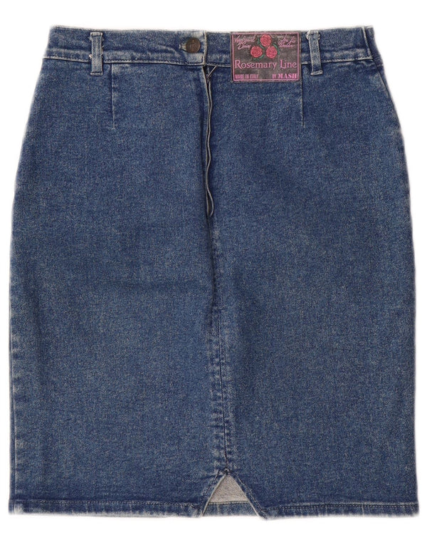 Gonna in denim da donna MASH IT 42 media W32 blu cotone