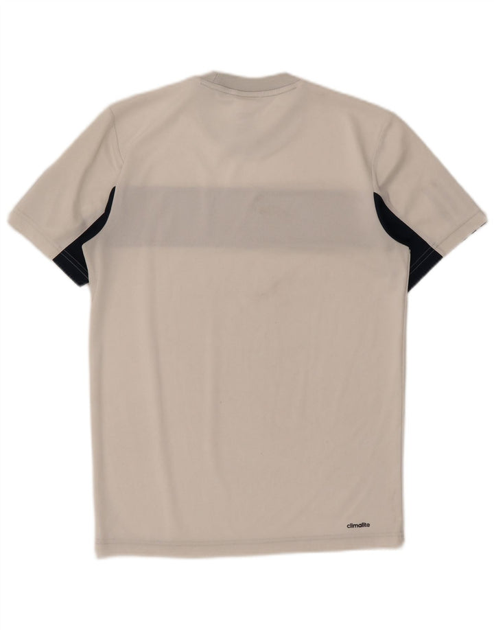 T-shirt da tennis da uomo ADIDAS Top Small in poliestere color block bianco