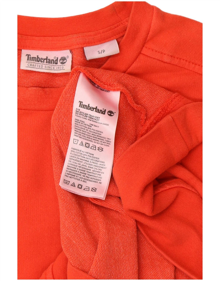 Timberland Felpa da uomo Maglione piccolo in cotone arancione