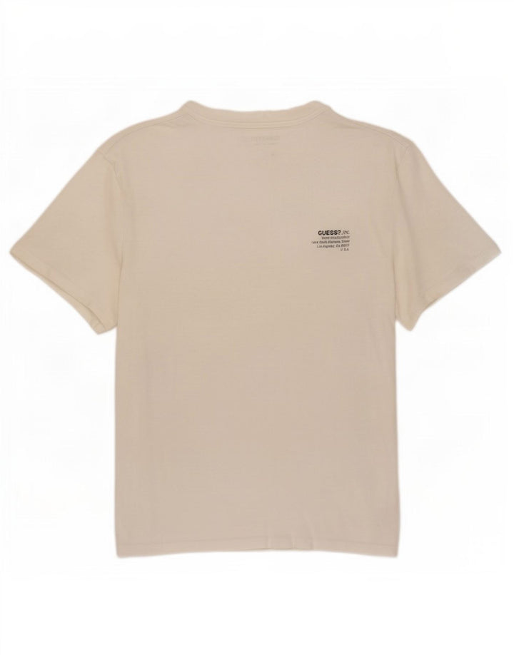 Guess T-shirt da uomo vestibilità regolare Top in cotone bianco medio