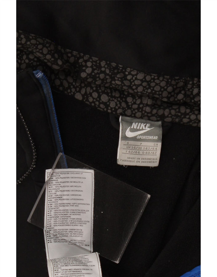 Maglione con cappuccio e zip da uomo NIKE UK 34/36 piccolo poliestere nero